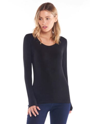 Kelli Long Sleeve Top by Betty Basics - Black