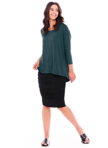 Milan 3/4 Sleeve Top - Ivy