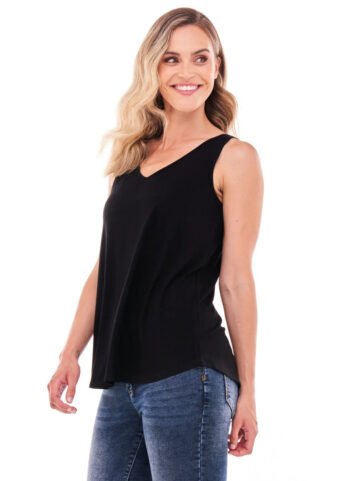 Sirena Reversible Tank by Betty Basics - Black